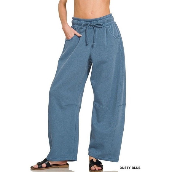 Zenana Outfitters Pants - BRAND NEW ZENANA BARREL SWEATPANTS BLUE LARGE